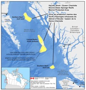 Map of Marine Protected Areas. DFO, 2020.